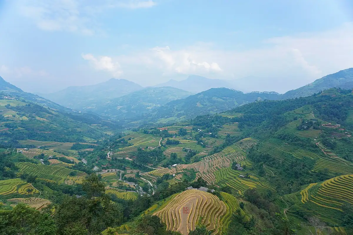 Toàn cảnh ruộng bậc thang Bản Luốc, Hoàng Su Phì