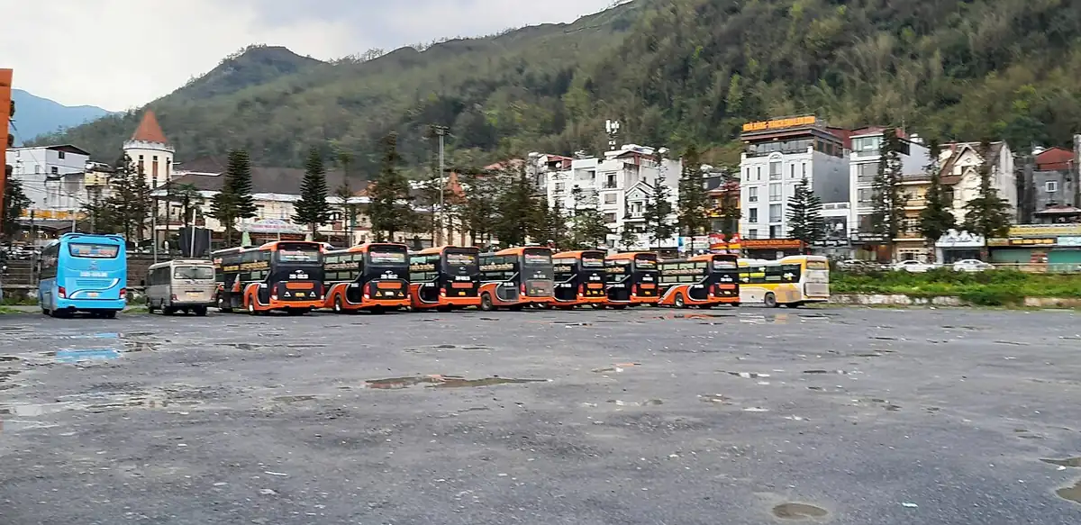 Bến xe và khu trung tâm Sa Pa, tỉnh Lào Cai
